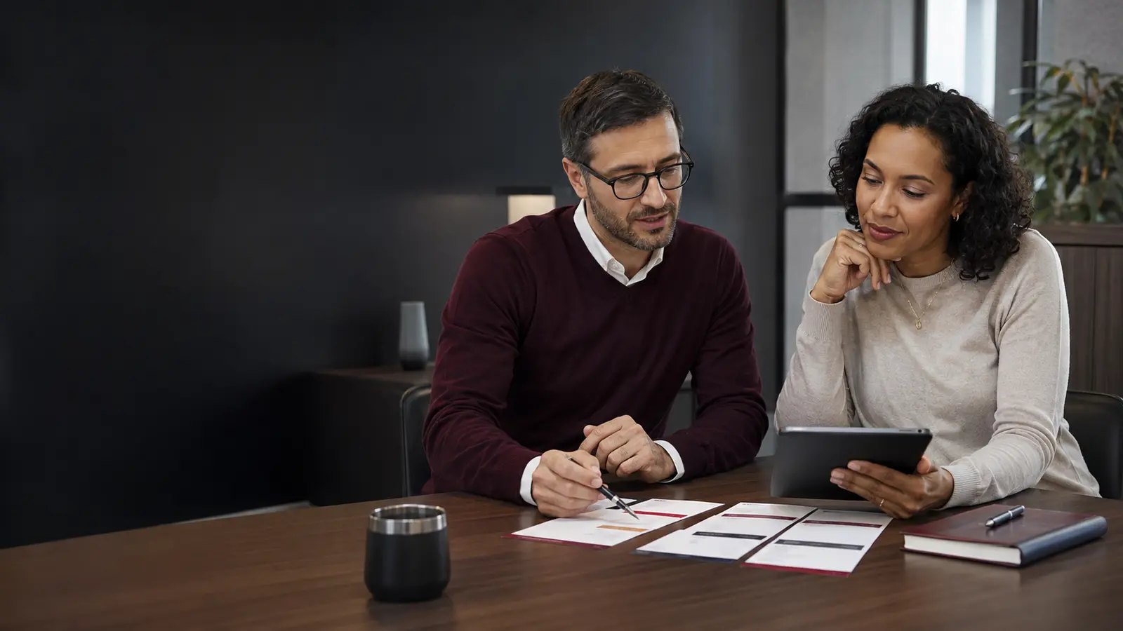 A technology advisor helping a client compare clear service plan choices